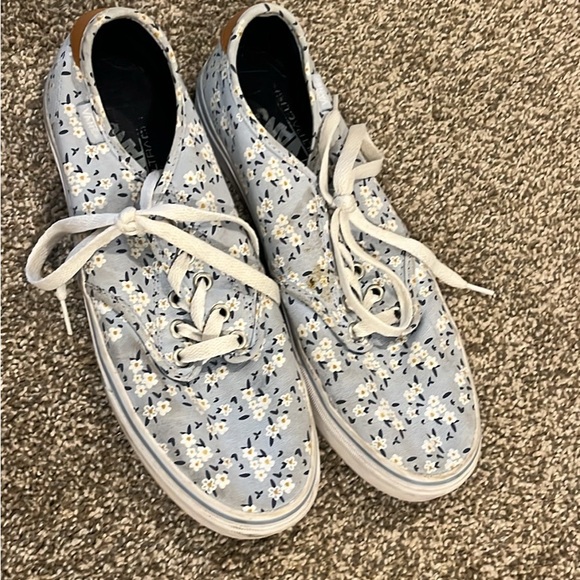 Vans Light Blue Floral Women's Sneakers - Picture 1 of 1